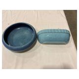 (2) Blue pottery