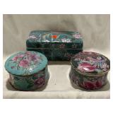 (3) Chinese Trinket Boxes