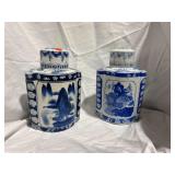 Pair of Chinese Porcelain Tea Caddy