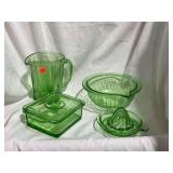 (4) Green Uranium Glass