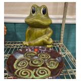 Frog Cookie Jar, Ceramic Plate