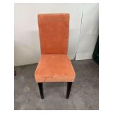 Orange parlor chair