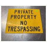 Private Property, No Trespassing Sign