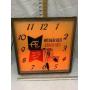 Anderson-Erickson Lighted Clock, Working, 18 1/2"