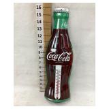 Tin Coca-Cola Bottle Thermometer, 16 1/2"T, Age