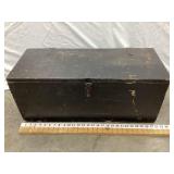 Primitive Painted Wooden Chest, 28 1/2"W, 12"T,