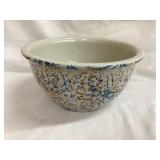 9" Western Stoneware Spongeware Bowl, Chips on