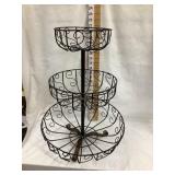 Ornate Round Wire/Metal 3 Tier Store Display