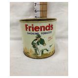 Friends Smoking Tobacco Tin, 4 3/4"T