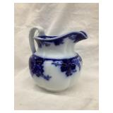 7"T Flow Blue Pitcher marked England