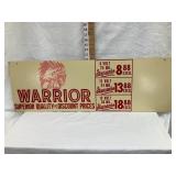 Vintage Warrior Batteries Masonite Sign, 36"x12"