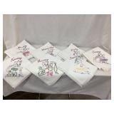 Vintage Day of the Week Chore Fairies Embroidered