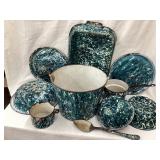 (10) Chrysolite Graniteware Pieces, Incl. Bucket,