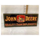 Modern/1986 John Deere Porcelain Sign, 22"x9"