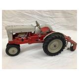 Hubley 1:8 Scale Toy Tractor w/ 4-Bottom Plow