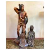 3- Indian Statues, Warrior stands 33inches