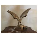 Brass Eagle, stands 16inches wing spand is