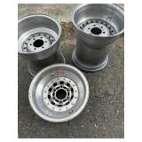 3 race car rims different lengths