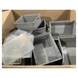 51 Grey Storage Boxes and 19 Lids