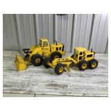 Tonka Pressed Metal Loader, Road Grader