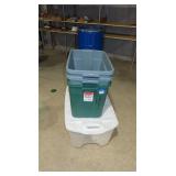 plastic storage totes, only one with lid