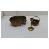 brass colored metal items