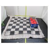 large fabric checker board and pieces