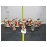 assorted Christmas figurines