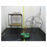 apple candle holder, wire rack and basket