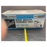 Ball wide mouth tapered pint cans, 1 dozen