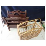 PAIR OF NICE VINTAGE MAGAZINE RACKS