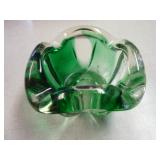 VINTAGE ART GLASS CIGAR ASHTRAY