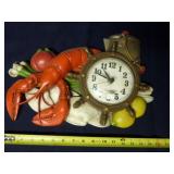 VINTAGE BURWOOD NEW HAVEN LOBSTER/CLAM BAKE CLOCK