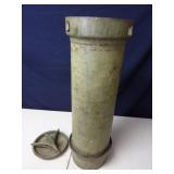 LARGE VINTAGE MILITARY CANNISTER