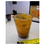 BUTTERSCOTCH SLAG GLASS TUMBLER