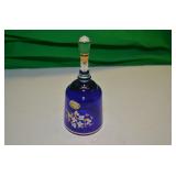 COBALT BLUE BOHEMIA CRYSTAL GLASS BELL