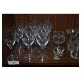 ASSORTMENT OF GLASS STEMWARE