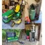 (1324) Mechanics Tools, Woodworking Machinery, John Deere Lawn Tractor