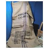 Big burlap organic coffee bag