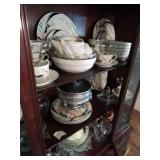 All of the contents of the china cabinet