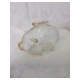 Light amberglass piggy bank