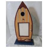 Canoe photo frame thirteen inches tall