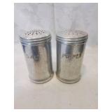 Vintage aluminum salt and pepper shakers