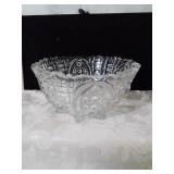 Beautiful footed pattern glass bowl