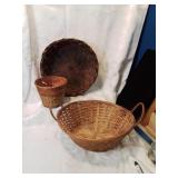 Group of three baskets vintage