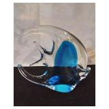 Is glass fish blue and clear five inches tall