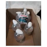 Box of six new bottles of gel sanitizer