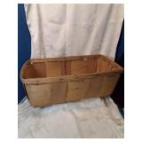 Vintage wooden fruit basket ten by twenty inches