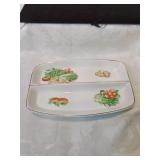 Ceramic two section vegetable dish