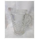 Large pattern glass iced tea pitcher